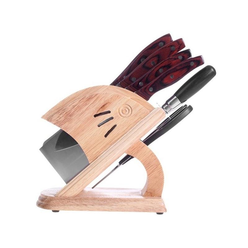 王麻子 wangmazi dd61彩木柄七件套刀 厨房 刀具 刀具厨房套装 正品