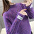 女式时尚针织毛衣9471(9471紫色 均码)第4张高清大图