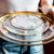 北欧风ins金边水果盘子 创意套装玻璃盘家用轻奢沙拉盘碟子餐盘(10厘米樱花碟（产品较小） 默认版本)第4张高清大图