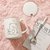 马克杯带盖勺简约陶瓷可爱男女生情侣一对创意设计感咖啡喝水杯子(白色兔子：杯+盖+陶瓷勺)第3张高清大图