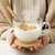 牛奶杯子带盖手柄燕麦片早餐杯透明吸管玻璃水杯微波炉加热咖啡杯茶(粉色)第3张高清大图