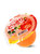 日本进口tarami水果多多果粒果冻布丁果肉果儿童休闲零食230g*6杯(水果多多橘子6个)第3张高清大图