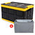 车载收纳神器整理箱车用尾箱置物车内用品杂物箱(黑黄色（55L折叠箱+防水袋）)第4张高清大图