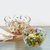 cybil 果蔬玻璃碗高硼硅透明碗餐具沙拉碗早餐碗面碗家用耐冷耐热(5.8英寸 中号紫花丛玻璃碗)第2张高清大图