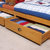 喜梦宝儿童床实木家具进口松木单人床多功能储物床箱床抽屉储存(木色 1.2米儿童床)第5张高清大图