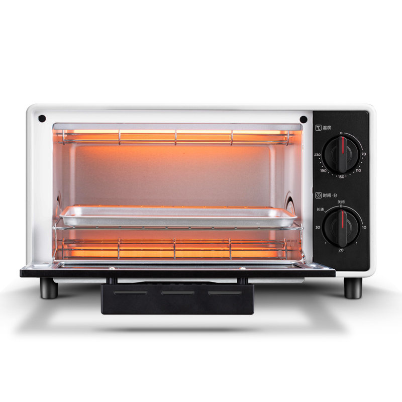 美的(midea)迷你小烤箱t1-109f 家用机械式多功能10l小容量宿舍烘焙