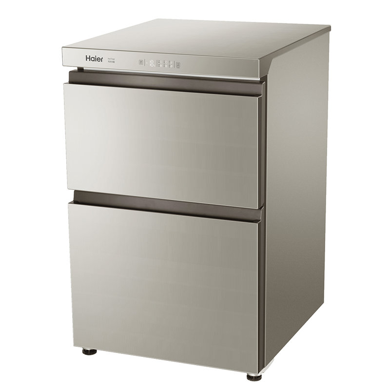 海尔haier103升抽屉式冷柜风冷无霜全景抽屉茶叶柜母乳