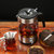 煮茶器黑茶煮茶壶玻璃电热烧水壶家用全自动花茶壶蒸汽普洱白茶壶(双网款-黑色升级版1.2L(带保温))第3张高清大图