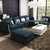 北欧布艺沙发深蓝色撞色设计师简约现代可拆洗客厅组合套装送抱枕(组合2个双人+1个脚踏+单人位)第2张高清大图