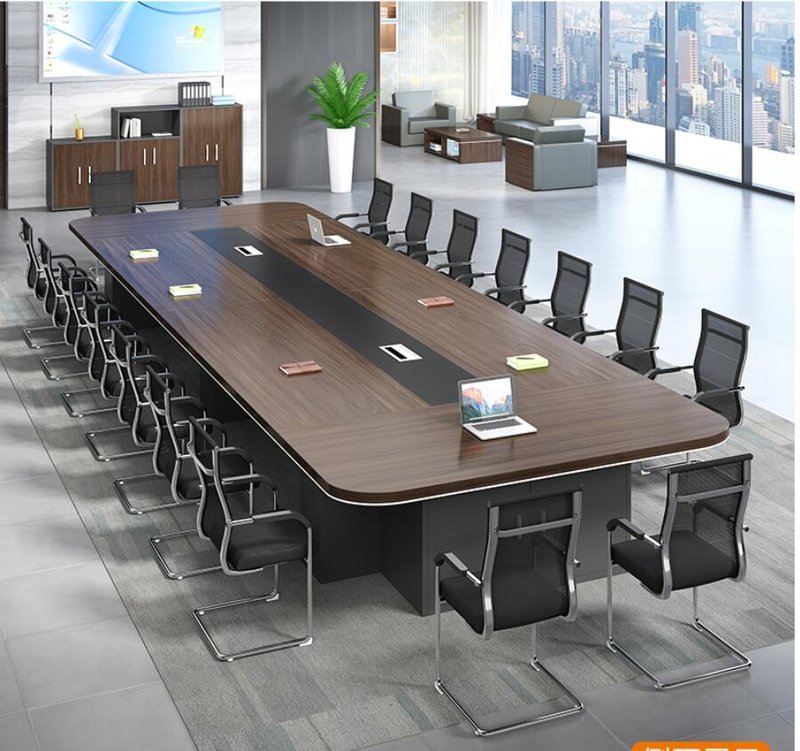 长条桌会议室洽谈培训桌yylh076大型组合员工开会桌椅长桌4015m会议桌