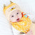 春秋冬新生儿胎帽初生儿女童宝宝套头棉帽男童婴儿帽子12个月(黄色)第5张高清大图