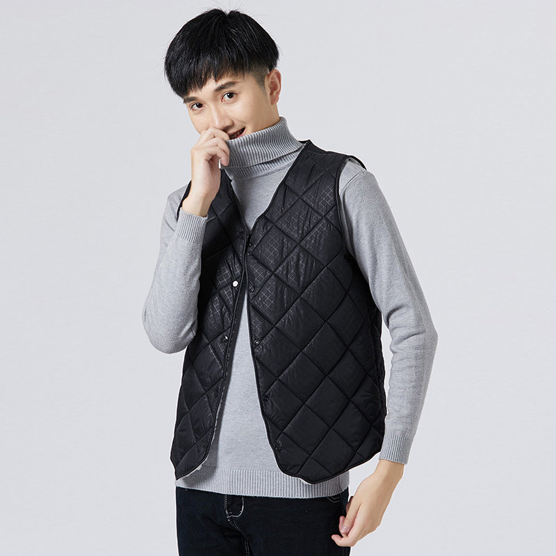 巴洛尼莫秋冬季加绒加厚内外穿羊羔绒保暖背心棉马甲打底小马夹坎肩女