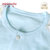 小米米minimoto婴儿宝宝棉连体连身衣新生儿哈衣爬服(浅蓝-对襟连身衣 59cm（3-6个月）)第4张高清大图