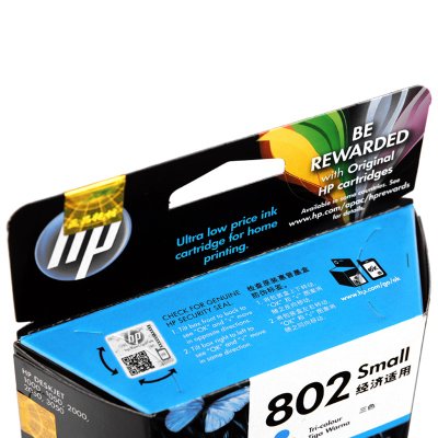惠普（HP）CH562ZZ 802 Small墨盒（三色）适用机型：HP Deskjet1000/1050/2000/2051