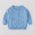 婴儿毛衣秋装男纯棉新生儿线衣0-3个月春秋女宝宝针织开衫外套(80cm 蓝色)第3张高清大图