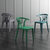 塑料椅成人加厚家用餐椅靠背椅子北欧创意餐桌椅咖啡厅休闲牛角椅(LGF加厚-黄色（1把包邮）)第5张高清大图