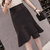 2018新款高腰不规则包臀裙一步裙中长款鱼尾裙半身裙(黑色 XL)第2张高清大图