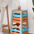 茶花塑料凳子家用厚成人条纹高凳浴室防滑餐桌凳方椅46CM高(橘色 6只装)第5张高清大图