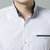 2018新春秋季韩版修身男士衬衫男长袖衬衣英伦休闲商务男装C1502(白色)第5张高清大图
