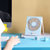 小熊（Bear）电风扇 迷你USB小风扇桌面台式风扇办公室学生宿舍静音便携可折叠壁挂 DFS-A05N1(蓝粉色)第3张高清大图