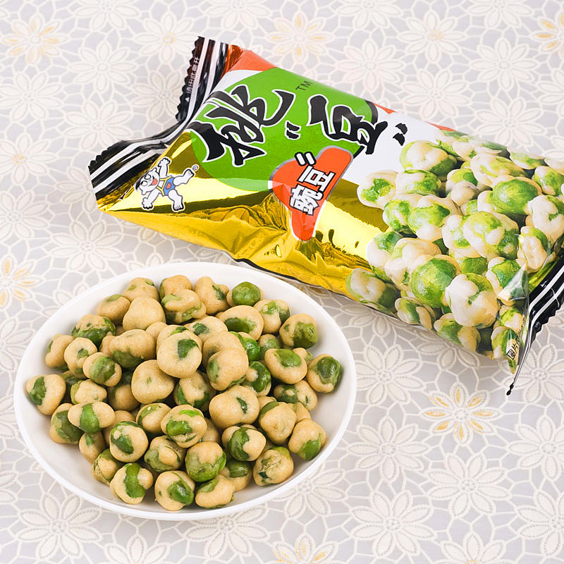 旺旺仔挑豆豌豆45g8包挑逗脆皮青碗豆原味小青豆坚果炒货零食品