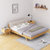 北欧纯实木床1.8米日式简约卧室家具婚床单人床1.5米橡胶木双人床(图片色1.5M*2.0M 床+2个床头柜)第3张高清大图