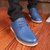 洛尚LSA22 新款英伦时尚简约男士皮鞋潮流百搭男鞋休闲男单鞋(蓝色)第3张高清大图