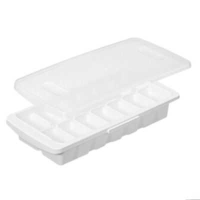 阿司倍鹭（ASVEL）日本进口家用冰块模具制冰格自制冰块盒 有盖冰格雪糕冰箱冷冻制冰盒冰棍模具单排14格A2309-09