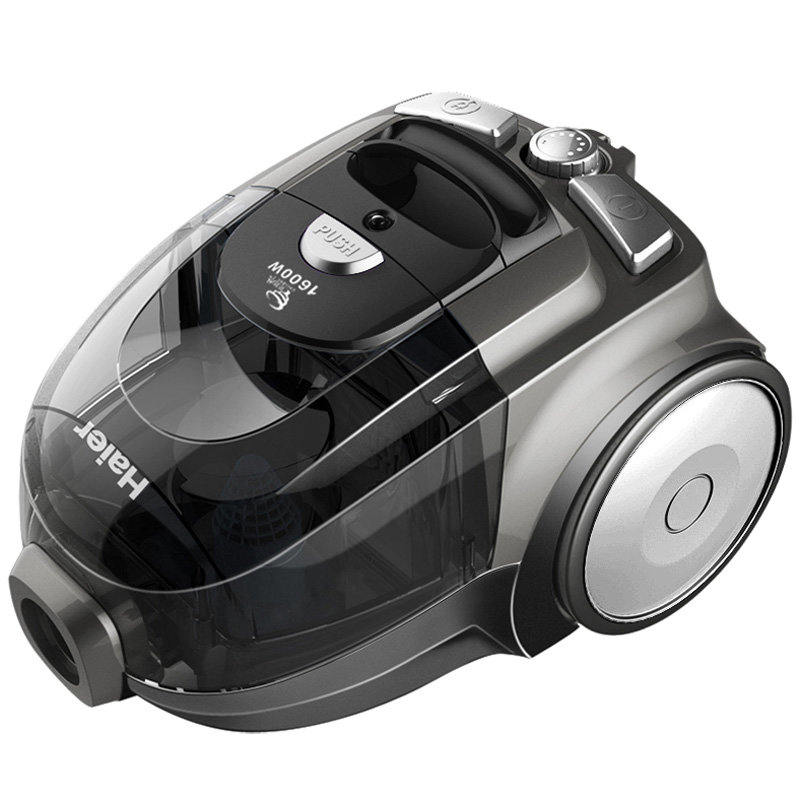 海尔(haier)家用卧式吸尘器hc-f1(金属灰)(静旋风强劲吸力 低噪无耗材