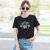 巴洛尼莫2021新款短袖T恤女夏季纯棉透气时尚简约印花韩版上衣(桔色 M)第3张高清大图