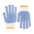 安居先森线手套劳保 点胶加厚防滑耐磨棉线劳保手套男女10付/包 MZS-D12（包）(白色)第3张高清大图