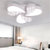 超薄LED现代简约卧室客厅花形创意大气百搭卧室书房房间灯具简约平板吸顶灯(6头800mm65W 双色分段)第4张高清大图