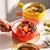 半房陶瓷手柄碗创意个性家用水果盘子单个早餐沙拉泡面碗网红餐具(粉色蜜桃款-600ml)第3张高清大图