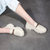 小皮鞋女英伦风春季中跟厚底2022年新款春鞋白色漆皮一脚蹬乐福鞋(黑色/5511(跟高4.5cm) 35)第5张高清大图