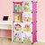 索尔诺 卡通书柜儿童书架自由组合玩具收纳柜简易储物置物架柜子(A6206粉色 双排三排书柜)第2张高清大图