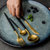 欧式牛排刀叉勺子套装 304不锈钢西餐餐具 家用盘子甜品勺水果叉(白金咖啡勺 默认版本)第5张高清大图