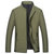 商场款 新款男款纯色立领夹克 简约时尚休闲外套(军绿色 XXXL)第4张高清大图