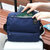 豪华旅行单肩包 斜跨包护照包 男女包多功背包 证件收纳包平板电脑包(浅蓝色)第5张高清大图