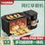 多功能早餐机四合一全自动三明治早餐烤面包机家用多士炉小型烤箱(粉色(四合一）蒸烤煮煎一体)第3张高清大图