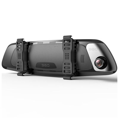 360行车记录仪后视镜版 J521 黑色 5.0英寸高清大屏 广角星光夜视 智能手势拍照 停车监控 wifi连接