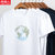 南极人 夏季T恤 男士印花 欧美风潮半袖修身衣服圆领短袖上衣(黑色-3 S)第5张高清大图