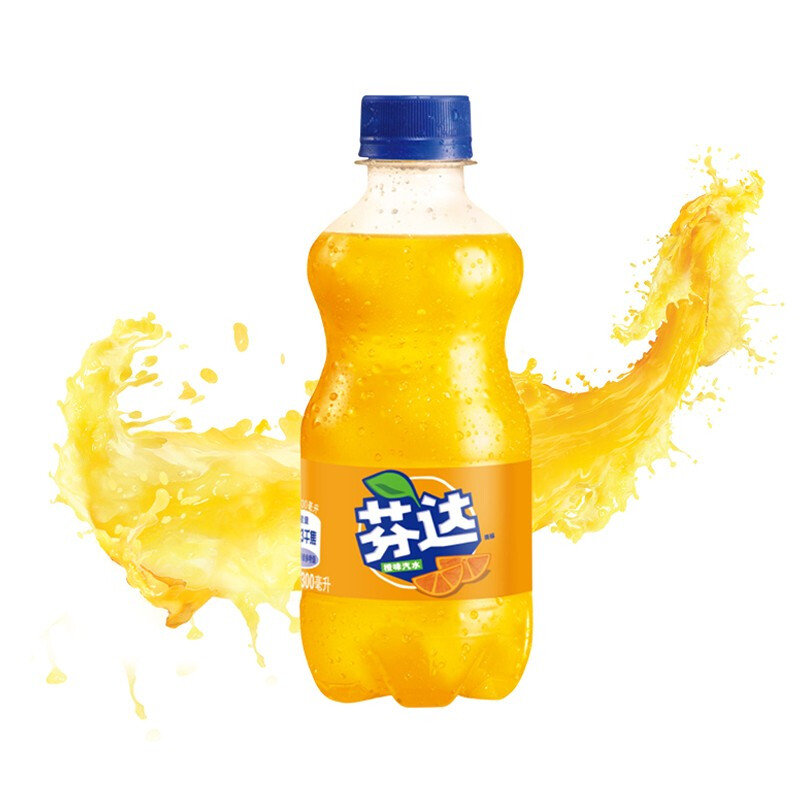 橙味汽水碳酸饮料迷你小瓶装零度柠檬汽水便携饮品芬达300ml12瓶整提