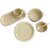 吃一只蛋挞 米黄色条纹浮雕早餐陶瓷碗盘碟套装西餐餐盘牛排盘(4.5寸小汤碗（无勺） 默认版本)第9张高清大图