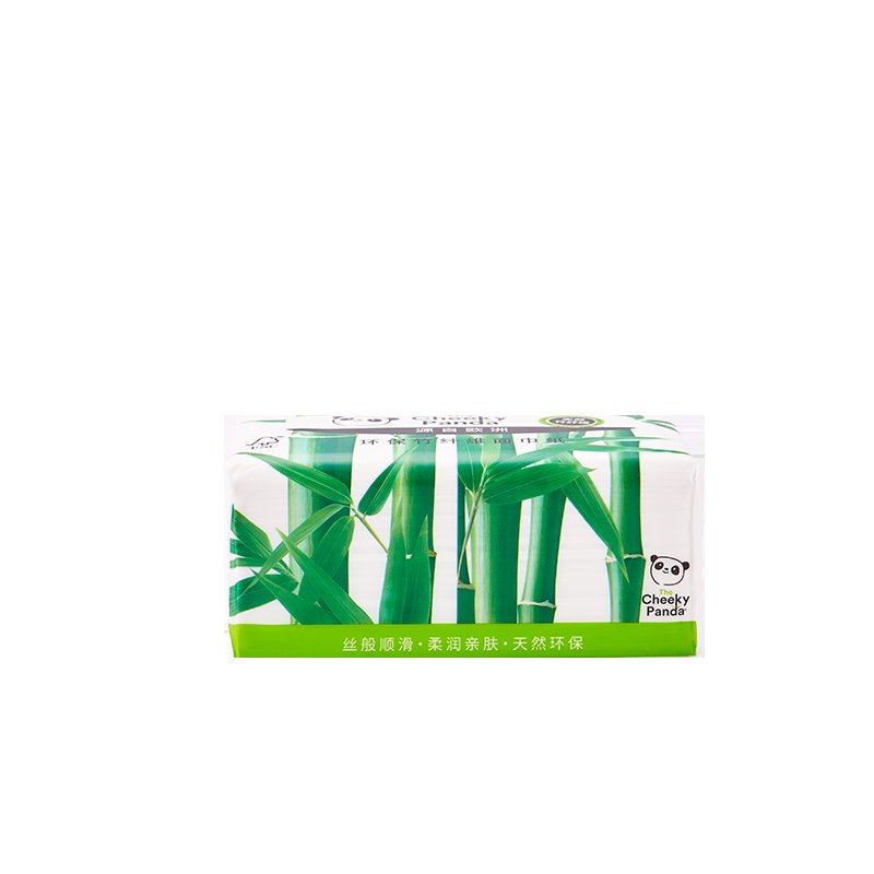 顽皮熊猫全竹生活竹纤维软抽面巾纸6包体验装thecheekypanda3层150抽