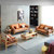 简树 北欧风格实木沙发 现代简约1+2+3小户型榉木日式客厅布艺沙发组合(单人位+双人位+三人位+茶几)第2张高清大图