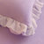 冬季牛奶绒四件套公主风花边加绒加厚双边珊瑚绒床裙被套床上用品(少女紫)第3张高清大图
