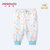 小米米minimoto婴儿宝宝可拆密裆长裤儿童打底睡裤家居服可开裆长裤(冰蓝 80cm（9-18个月）)第3张高清大图