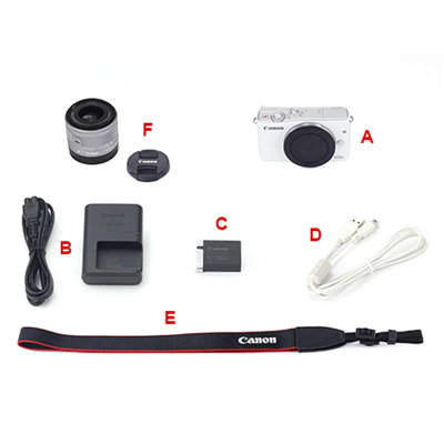 佳能（Canon）EOS M10 微型单电双头套机 白色 (EF-M 15-45mm) & (EF-M 55-200mm)