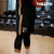 BALLHO长短篮球紧身裤五分七分男美式球裤单腿运动训练速干打底裤(L（建议150-170斤） 7分黑色)第2张高清大图
