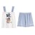 SUNTEK睡衣女春夏季短袖短裤薄款家居服棉质可爱韩版休闲可外穿两件套装(2502大象)第5张高清大图